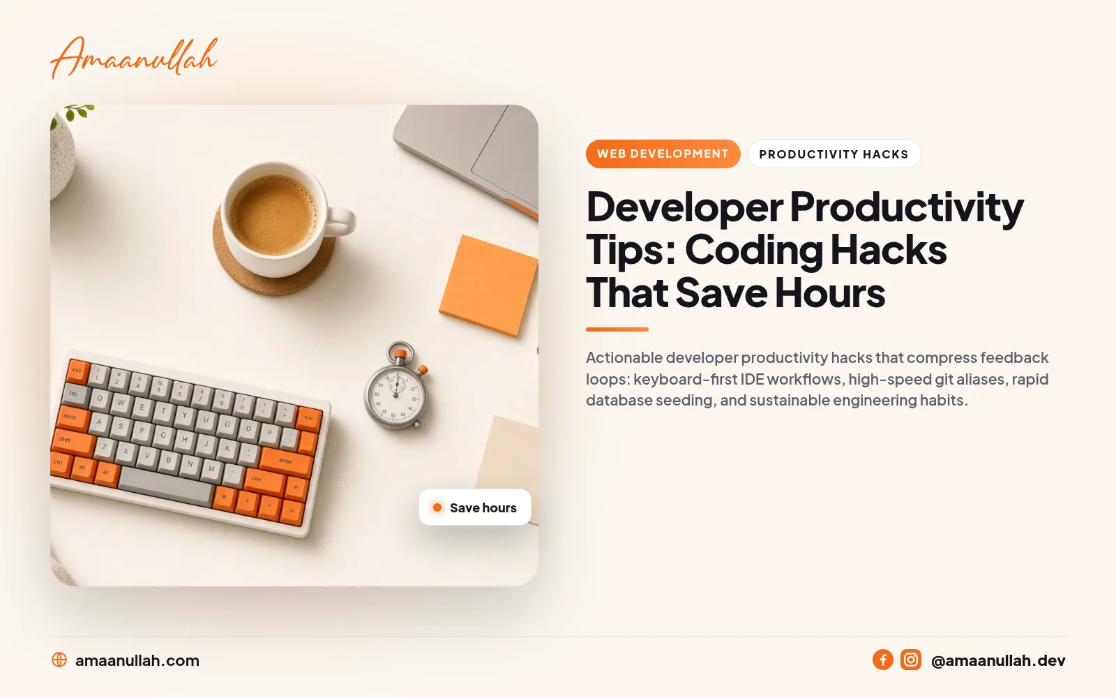 Developer Productivity Tips: Coding Hacks That Save Hours — cover image