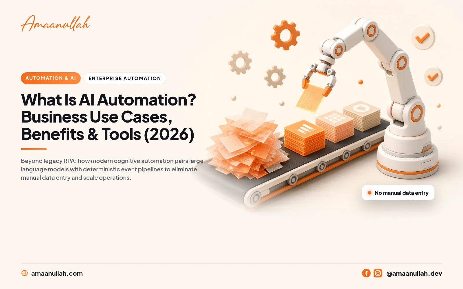 What Is AI Automation? Business Use Cases, Benefits & Tools (2026) — cover image