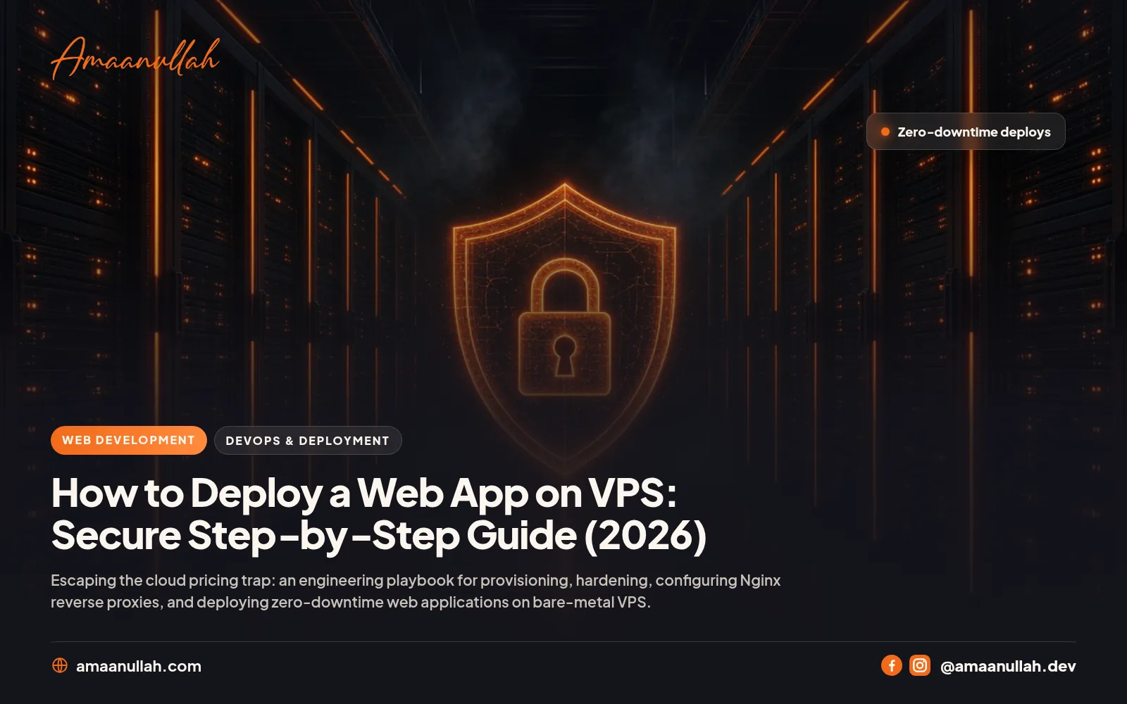 How to Deploy a Web App on VPS: Secure Step-by-Step Guide (2026) — cover image