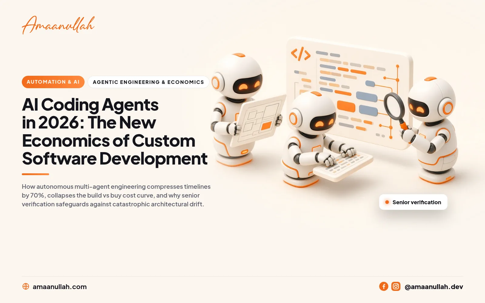 AI Coding Agents in 2026: The New Economics of Custom Software Development — cover image