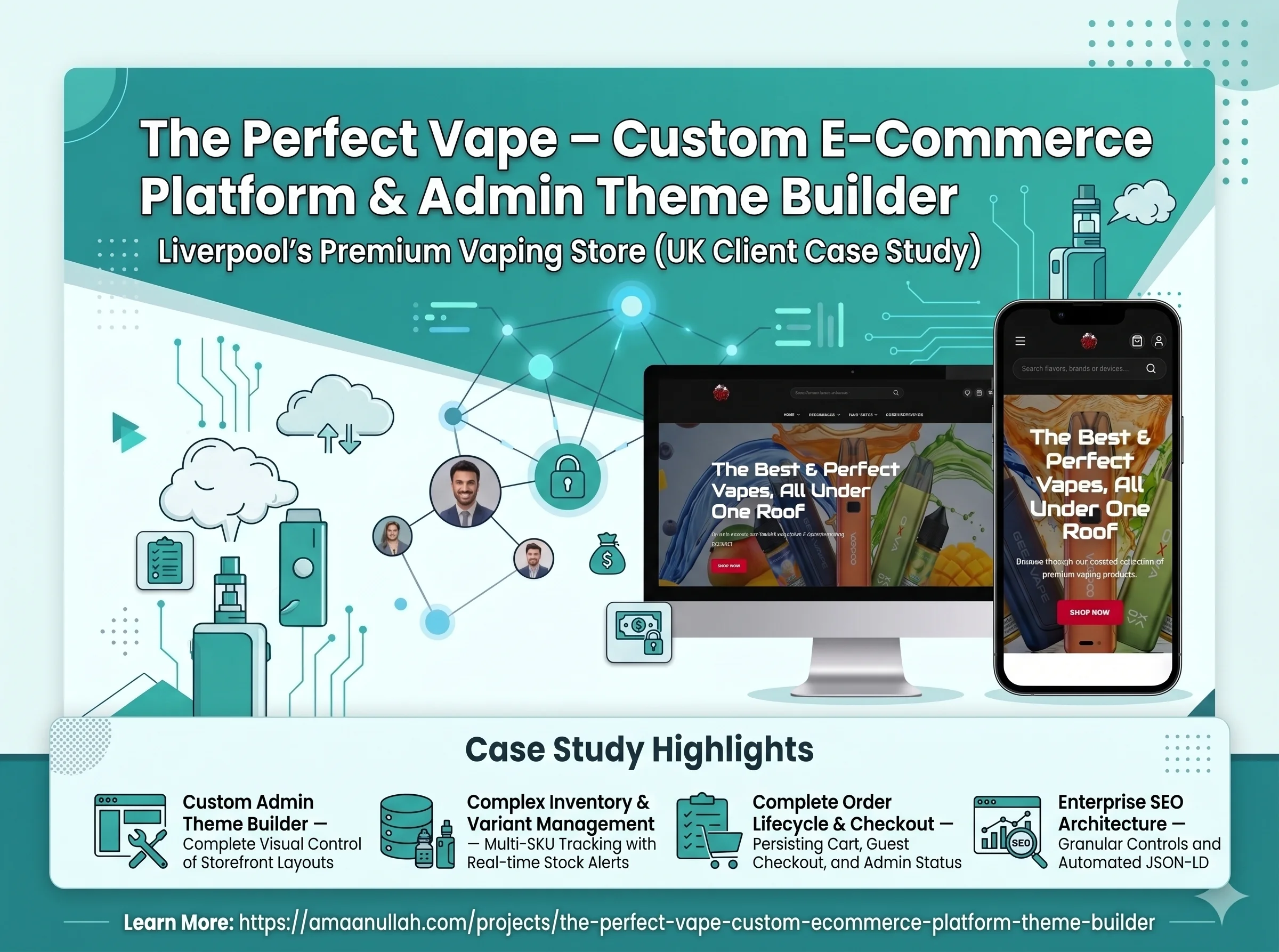 The Perfect Vape – Custom E-Commerce Platform with Full Admin Theme Builder - E-Commerce / Custom SaaS Platform Case Study